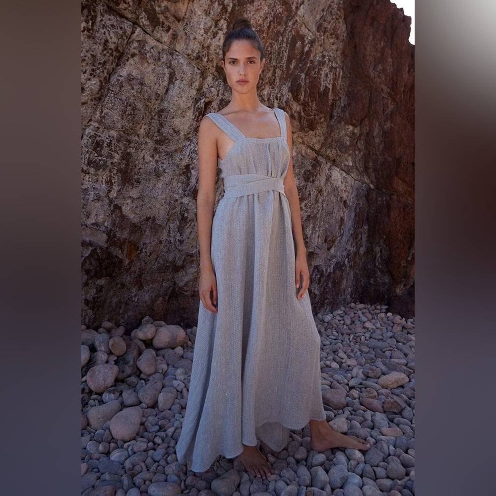 Le Kasha Assiout Linen Dress